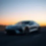 A sleek modern car showcasing advanced design elements
