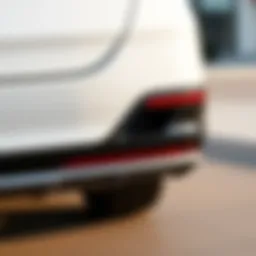 A close-up view of the 2021 Hyundai Sonata rear bumper showcasing its sleek design.