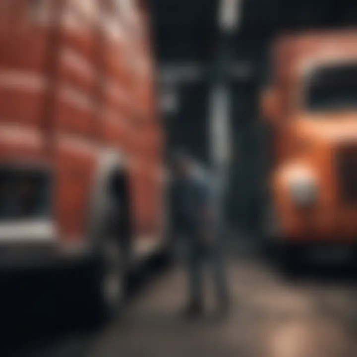A frustrated driver standing next to a truck with the keys locked inside.