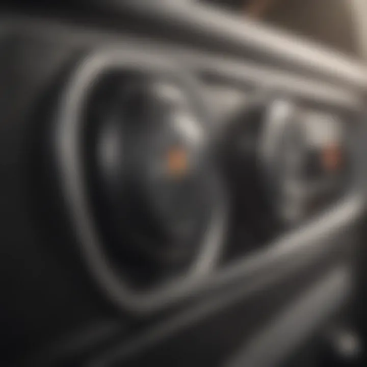 A modern keyless entry system displayed on a truck dashboard.