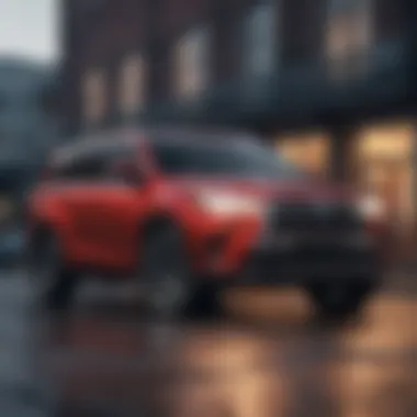 Stylish exterior design of the Toyota Highlander Hybrid