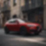 Alfa Romeo Stelvio with performance enhancements showcasing its aggressive stance