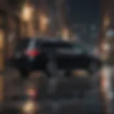 Sleek all-black Honda Odyssey parked in an urban setting