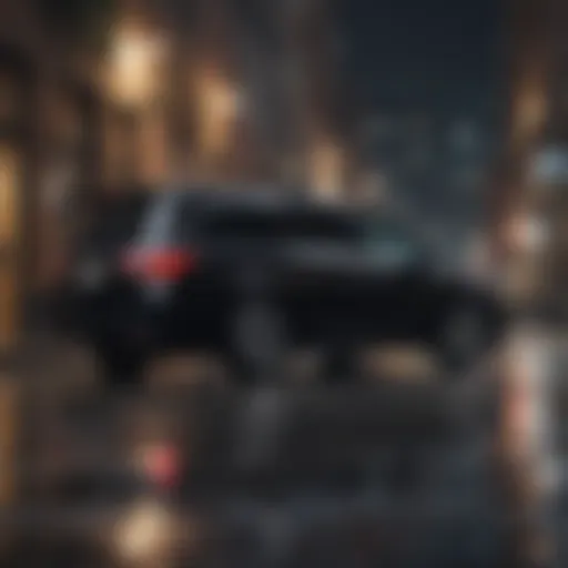 Sleek all-black Honda Odyssey parked in an urban setting