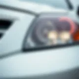 A close-up view of a well-maintained used minivan