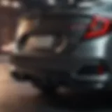 Detailed view of the Honda Civic LX rear bumper design