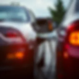 Vehicle receiving a jump start from another car