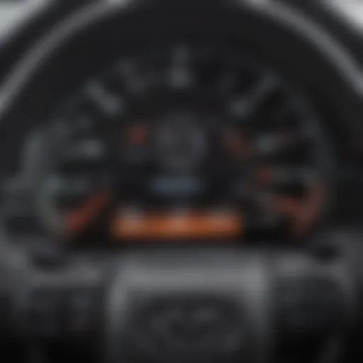 Close-up of the 2020 Toyota Corolla SE dashboard showing fuel efficiency metrics