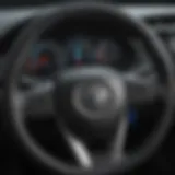 Detailed view of a 2010 Toyota Corolla dashboard highlighting its features