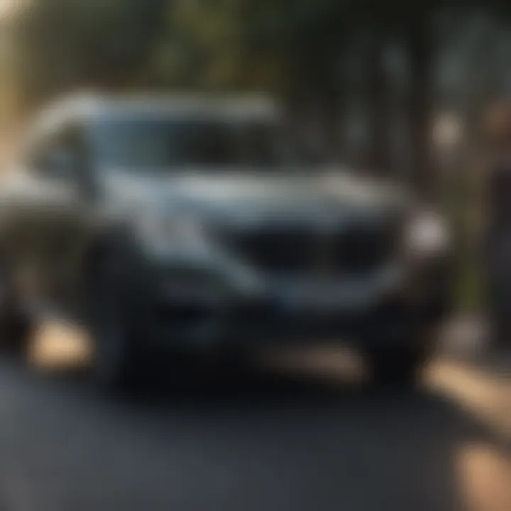 A satisfied BMW SUV owner enjoying a drive, representing consumer satisfaction.
