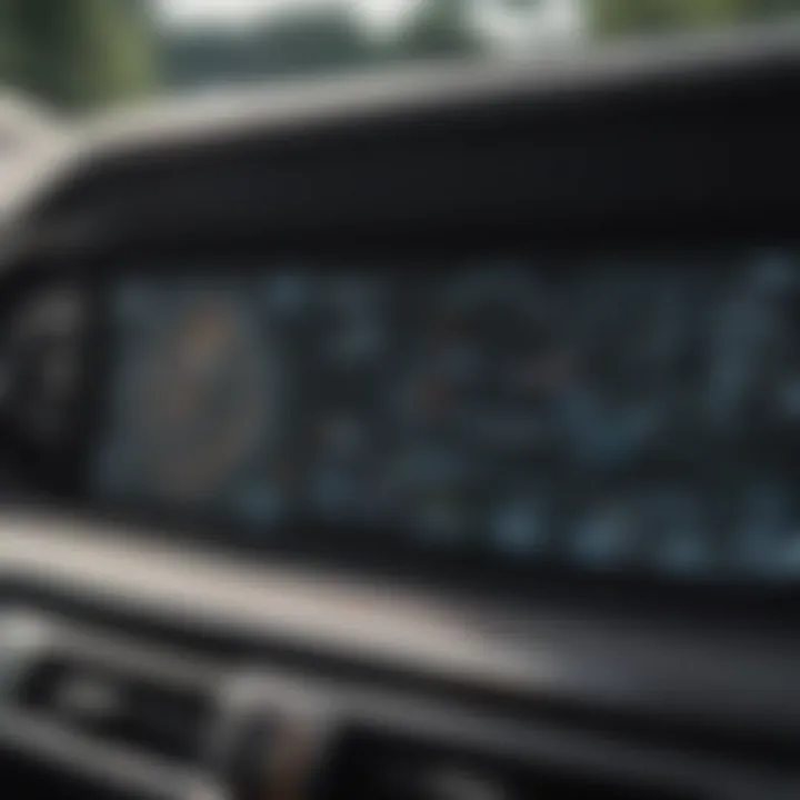 Close-up of the BMW SUV dashboard displaying advanced technology features.