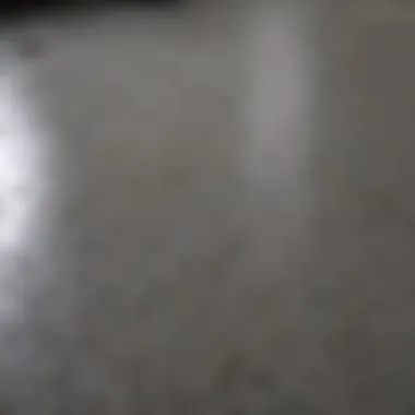 Close-up view of Behr concrete floor paint texture