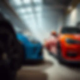 Side by side comparison of different car models