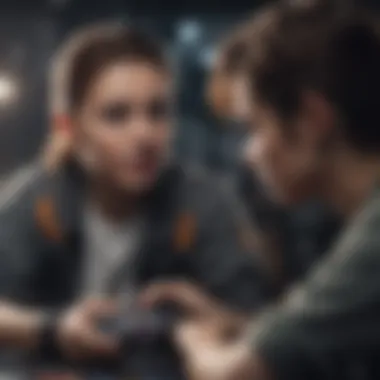 A gamer intensely focused while using a cost-effective PC controller