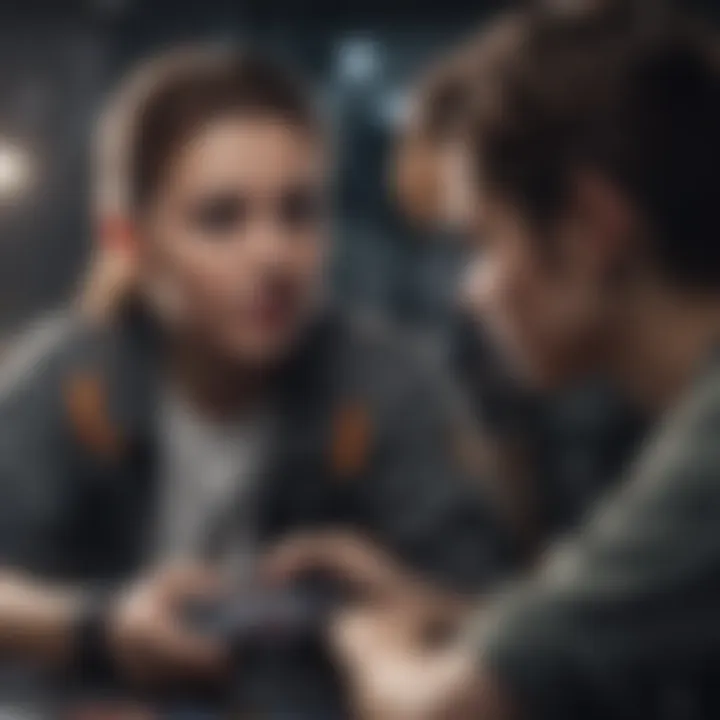 A gamer intensely focused while using a cost-effective PC controller