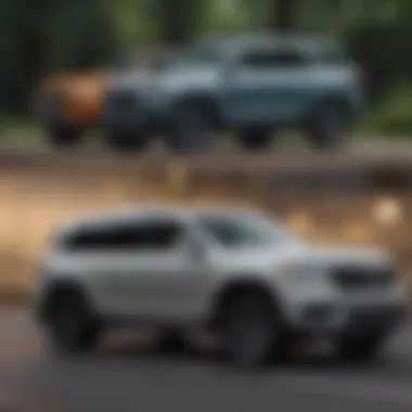 Comparison chart of top AWD SUVs based on mileage.