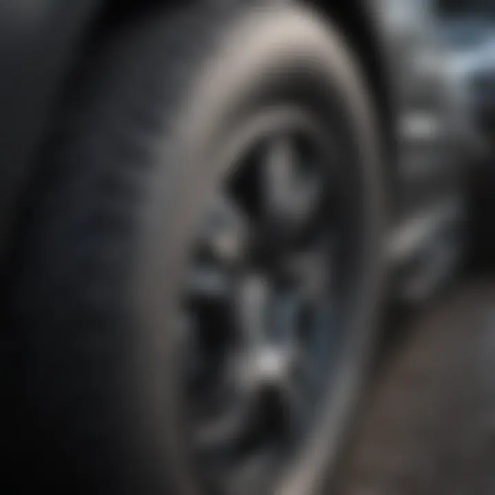 Tire price tags displaying various options for consumers