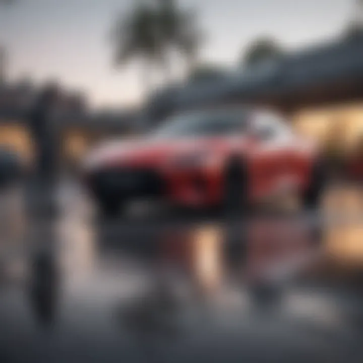 A satisfied car buyer celebrating their purchase