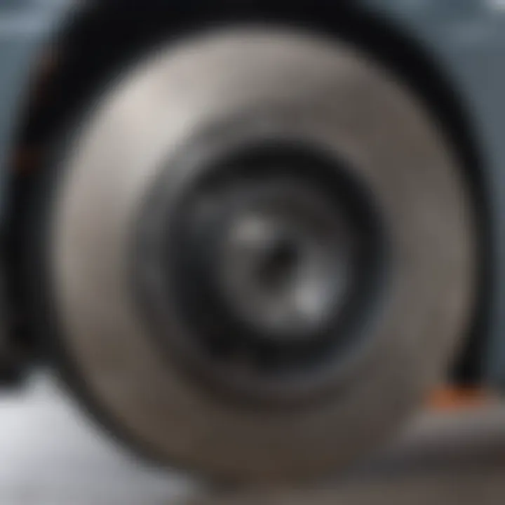 Illustration showcasing brake rotor installation on a 2014 Lexus GS 350 F Sport