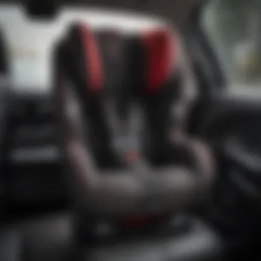 Side view of Britax Boulevard ClickTight car seat in a vehicle