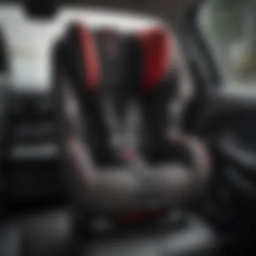 Side view of Britax Boulevard ClickTight car seat in a vehicle