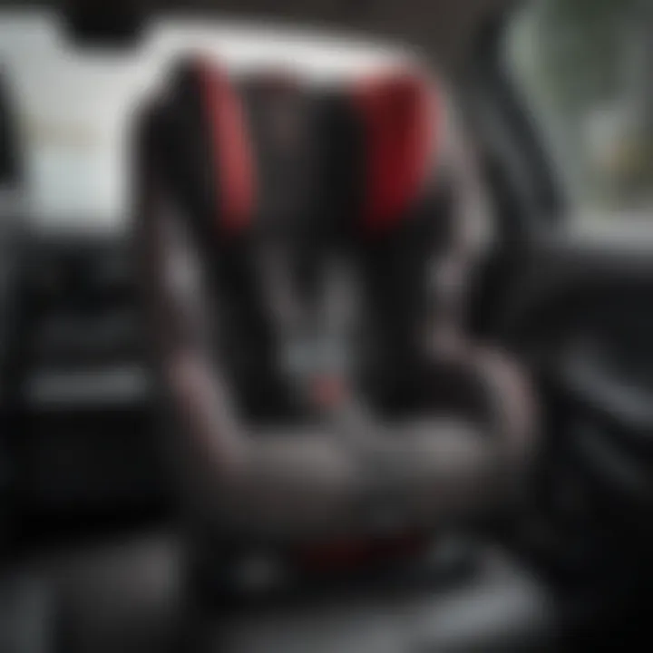 Side view of Britax Boulevard ClickTight car seat in a vehicle