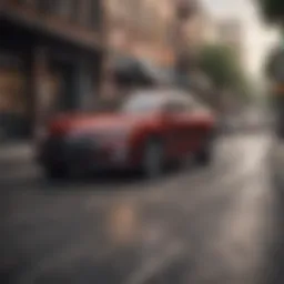 A sleek Chevy Malibu parked in an urban setting