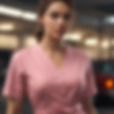 Fashion Meets Functionality Stylish design of the scrub dress in a professional setting
