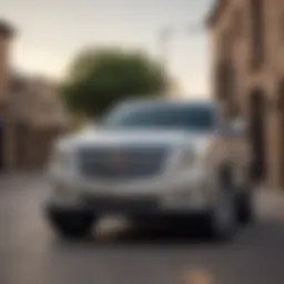Front view of Cadillac Escalade Texas Edition showcasing its luxury design