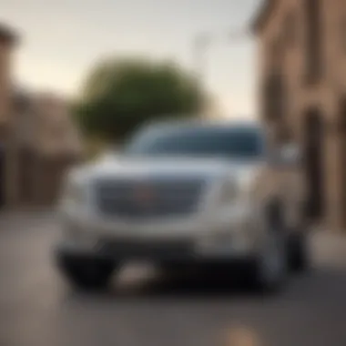 Front view of Cadillac Escalade Texas Edition showcasing its luxury design