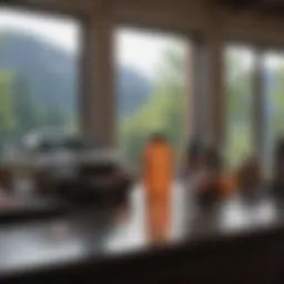 Window tinting materials laid out on a table