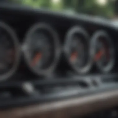 Dashboard of a used car demonstrating maintenance needs