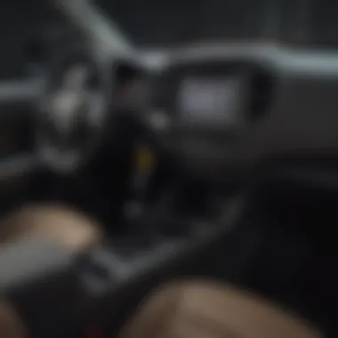 Interior view of Chevy Colorado with manual transmission