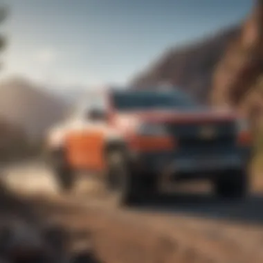 Chevy Colorado driving on winding roads