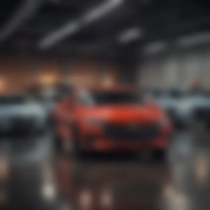 A lineup of popular Chevy models on display