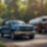 Chevy Truck Towing a Trailer