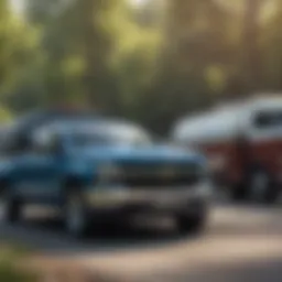 Chevy Truck Towing a Trailer