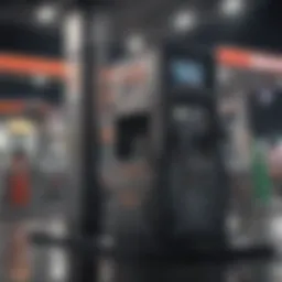Various gasoline types at a fuel station