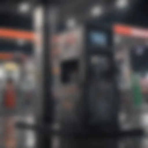 Various gasoline types at a fuel station