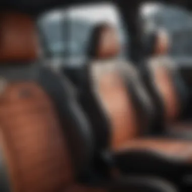 Comparison of various cloth materials used in vehicle seat protection.