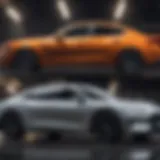 Comparison of two automotive models side by side