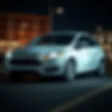 Sleek exterior design of the 2014 Ford Focus SE Sedan