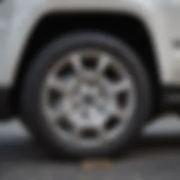 Detailed view of 2011 Jeep Compass brake system components