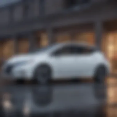 Sleek Design of the 2019 Nissan Leaf Plus Exterior profile of the 2019 Nissan Leaf Plus highlighting its design