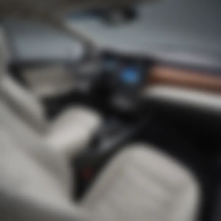 Interior view of the 2019 Nissan Leaf Plus showcasing modern technology