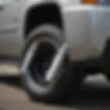 Detailed view of rear air shocks installed on a 2007 Tahoe LTZ