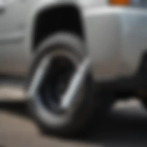 Detailed view of rear air shocks installed on a 2007 Tahoe LTZ