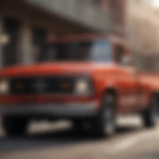 Sleek profile of a regular cab short bed truck showcasing its design