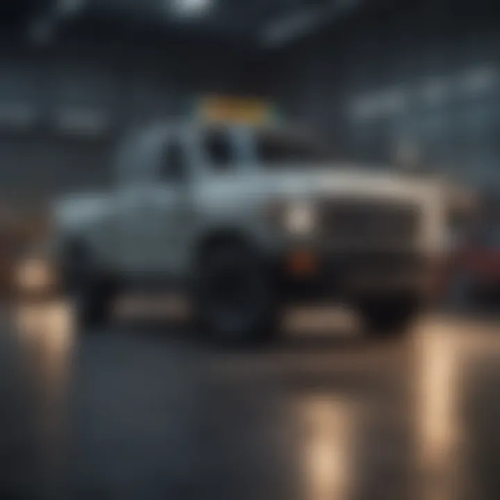 Regular cab short bed truck loaded with equipment demonstrating payload capacity