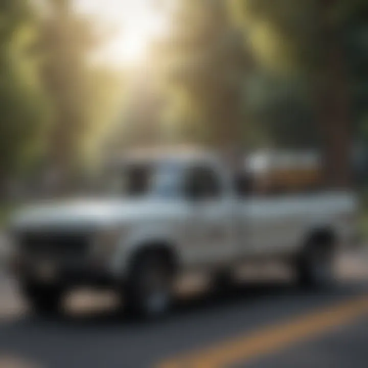 Regular cab short bed truck on the road emphasizing performance and fuel efficiency
